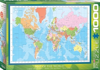 Mapa del mundo, 1000 piezas.