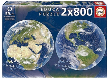 Planeta tierra, 2 puzzles de 800 piezas.