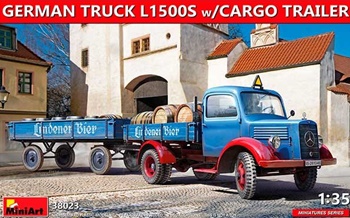 German truck L1500S Cargo trailes. Kit de plástico escala 1/35.