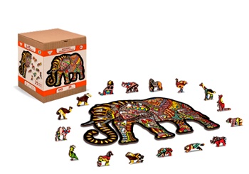 Elefante mágico, puzzle de madera 245 piezas.