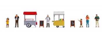 Set de figuras con Stand de helados y perritos.