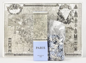 Paris, puzzle de mapa de París, 500 piezas.