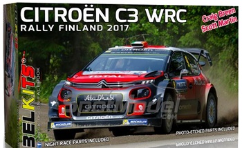 Citroen C3 WRC Rally Finland 2017. Kit de plástico escala 1/24.
