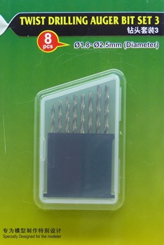 Set de brocas de 1.8-2.5mm, 8 piezas.