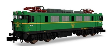 Locomotora eléctrica 279 RENFE verde-amarillo, época IV.