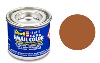 Pintura esmalte color marrón mate RAL8023, 14ml.