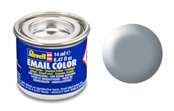 Pintura esmalte color gris satinado RAL 7001, 14ml.