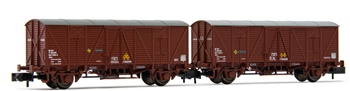 Set de dos vagones de mercancías J3 época III