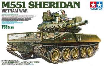 U.S. Airbone tank M551 Sheridan Vietnam war, 3 figuras.