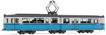 Tranvía DUEWAG GT6 Heidelberg color azul, época IV. Digital.