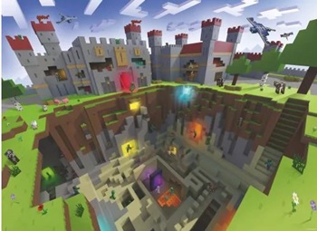 Minecraft vista de corte, 300 piezas XXL.