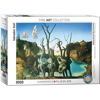 Cisnes reflejando elefantes, 1008 piezas.