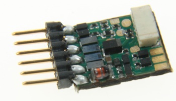 Mini decoder para DCC, Motorola,... Medida: 9.5x7.8x2.8mm.