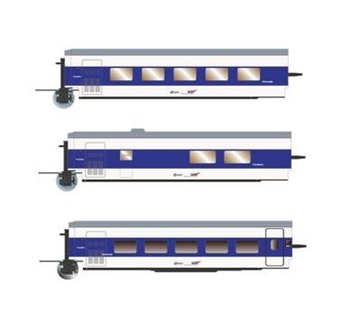 Set de 3 coches SNCF/RENFE Talgo San Francisco de Goya, época V.