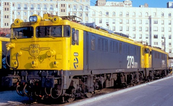 Locomotora eléctrica clase 279 RENFE decoración TAXI, época V. Digital