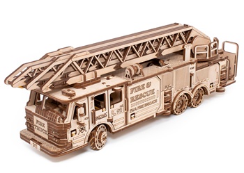 Camión de bomberos, kit de madera con 439 piezas.
