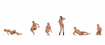 Modelos artísticos desnudos.