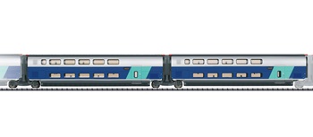 Set de dos coches de tren de alta velocidad TGV Euroduplex