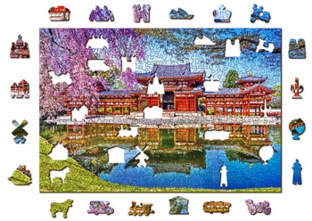 Templo de Kyoto, Japón, puzzle de 505 piezas de madera.