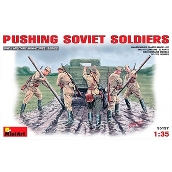 Figuras pushing soviet soldier, escala 1/35.