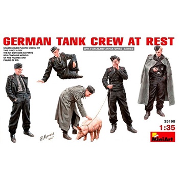 Figuras german tank crew at rest, escala 1/35.