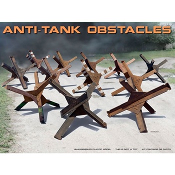 Obstaculos anti tanques, escala 1/35.