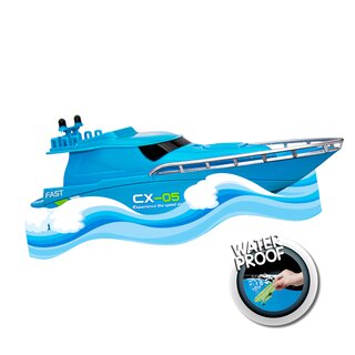 Mini Racing Yacht color azul 2.4GHz Waterproof, color azul.