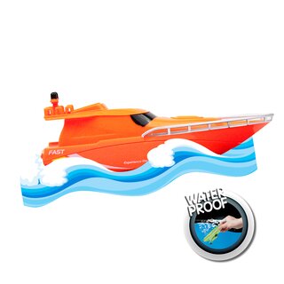 Mini Racing Yacht color azul 2.4GHz Waterproof, color naranja.