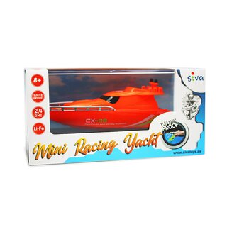 Mini Racing Yacht color azul 2.4GHz Waterproof, color naranja.