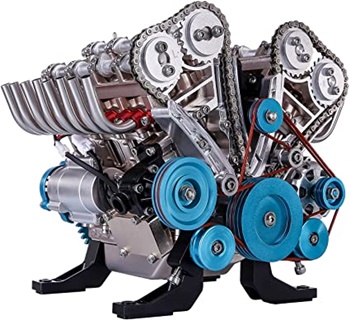 Motor V8. Kit de construcción en metal.