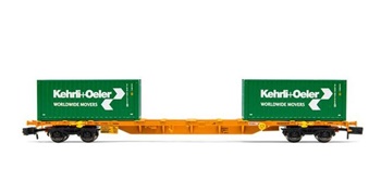 Vagón contenedor WASCOSA 4 ejes Kehrli + Oeler, época VI.
