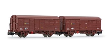 Set de dos vagones ORE RENFE color marrón, época IV.