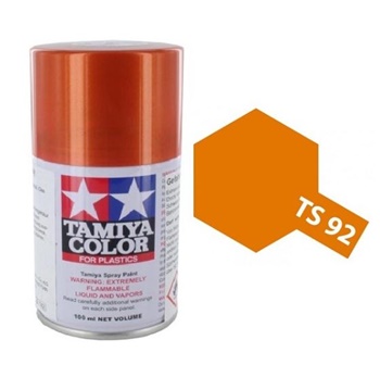 Spray pintura naranja metálico, 100ml.