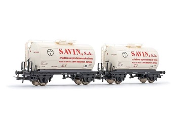 Set de dos vagones cisterna Savin S.A., época III.