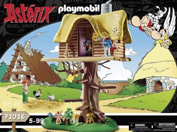 Playmobil Astérix Asuranceturix con casa, 96 piezas.
