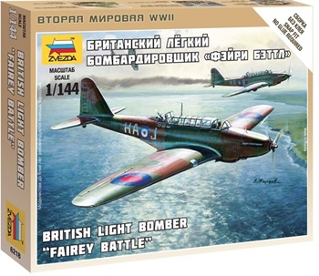 British light bomber Fairey Battle, escala 1/144.