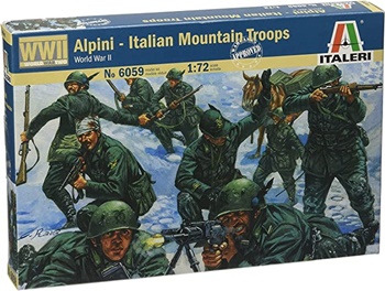 Alpini Italian Mountain troops 48 figuras, escala 1/72.