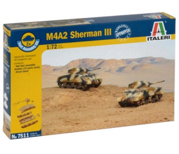 M4A2 Shermann III. Kit de plástico escala 1/72.