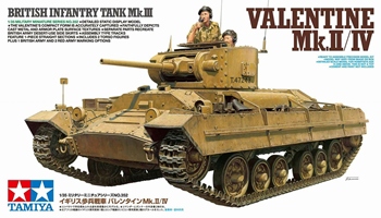 British Infantry tank Mk. III Valentine Mk. II/IV. Kit de plástico esc