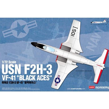 USN F2H-3 VF-41 Black Aces. Kit plástico escala 1/72.