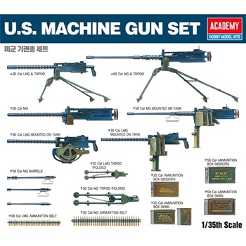 U.S. Machine gun set. Kit plástico escala 1/35