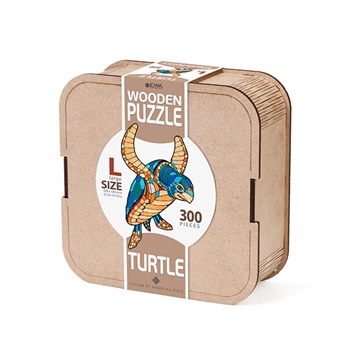 Tortuga, puzzle de madera con 300 piezas.