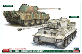 Tiger I y Panther German Army main battle. Kit plástico escala 1/72.