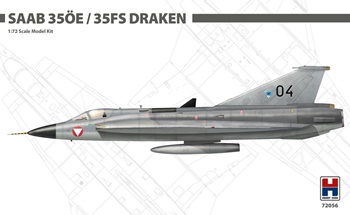 SAAB 35OE/35FS Draken. Kit de plástico escala 1/72.