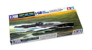 I-58 Japanese submarine. Kit de plástico escala 1/700.