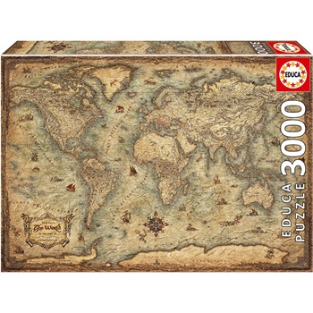 Mapa mundi, 3000 piezas.