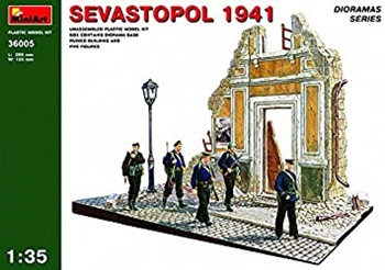 Sevastopol 1941. Diorama incluye figuras y edificio.