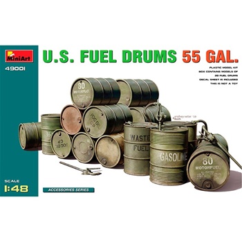 U.S. Fuel drums 55 GAL, escala 1/48.