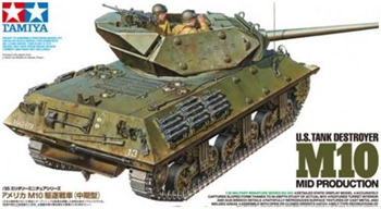 U.S. Tanque destructor M10, incluye tres figuras,... Kit de plástico e