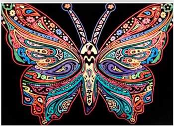 Mariposa, lámina grande para pintar.